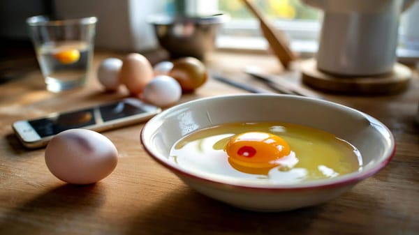 Roter Punkt im Eigelb: Darf ich dieses Ei noch essen?