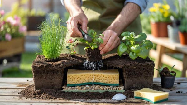 Geniale Garten-Trick: Dieses Spülutensil im Boden hält Pflanzen länger frisch