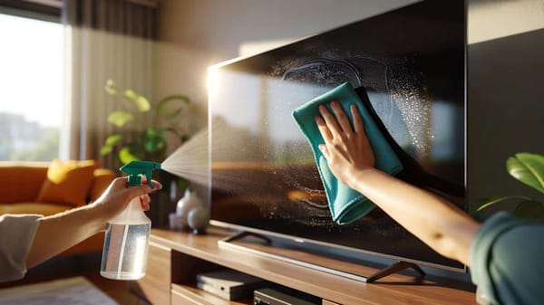 Ohne Reiniger und Wunder?Spray : die einfache Zutat für einen makellosen TV?Bildschirm